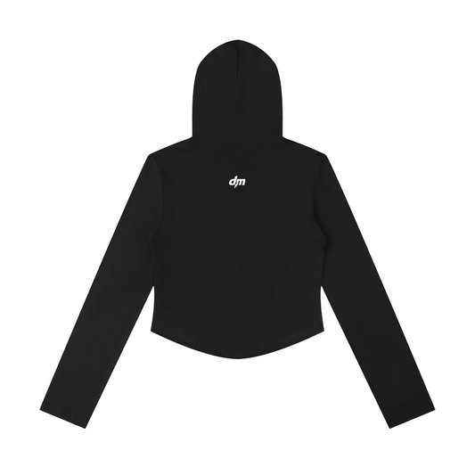 Dashoumode Women's Slim Cropped Full-Zip Hoodie