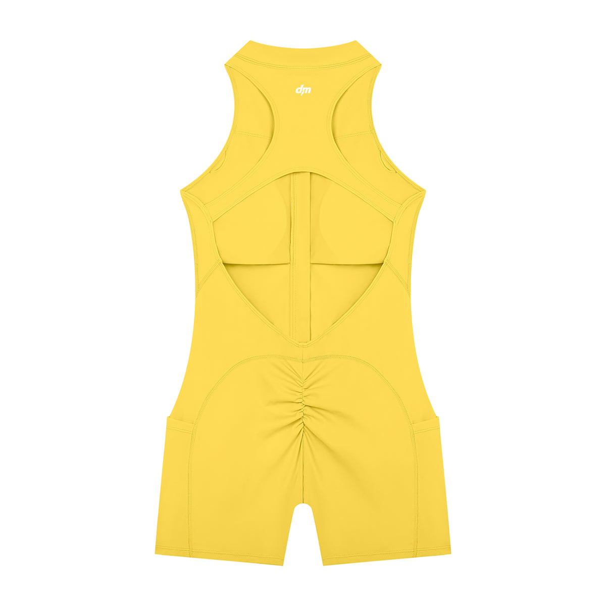 Black Dashoumode Women's Quarter-Zip Yoga Romper