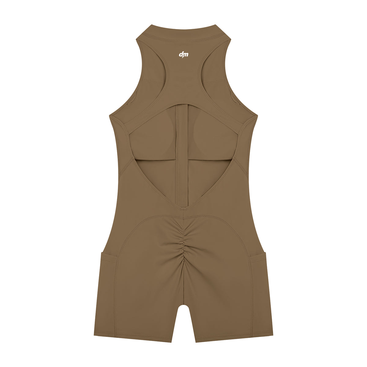 Black Dashoumode Women's Quarter-Zip Yoga Romper