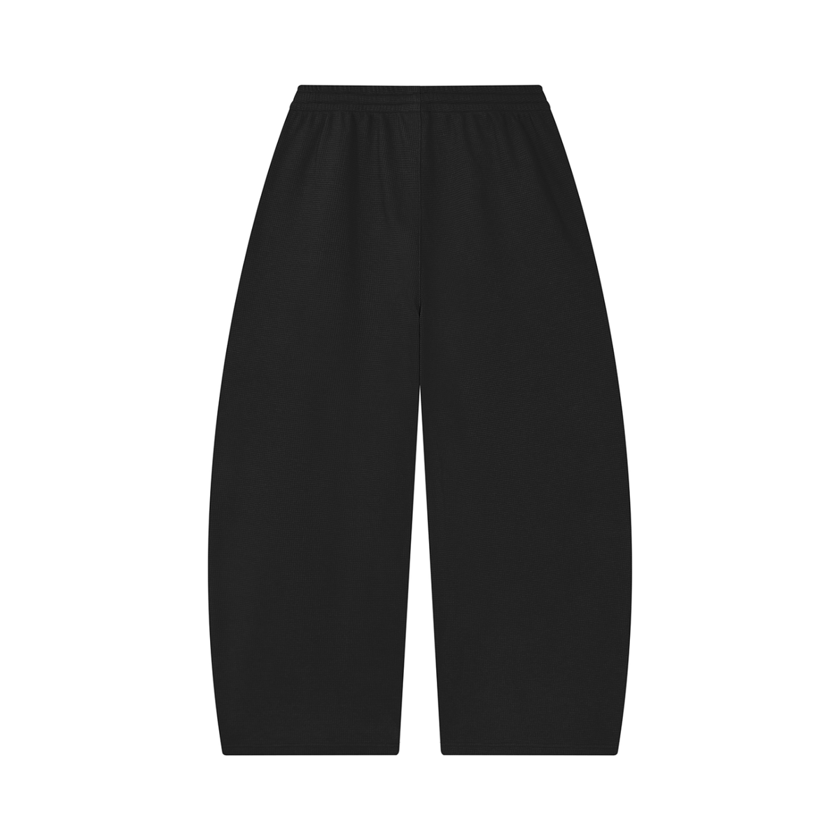Black Dashoumode Waffle Barrel Leg Pants
