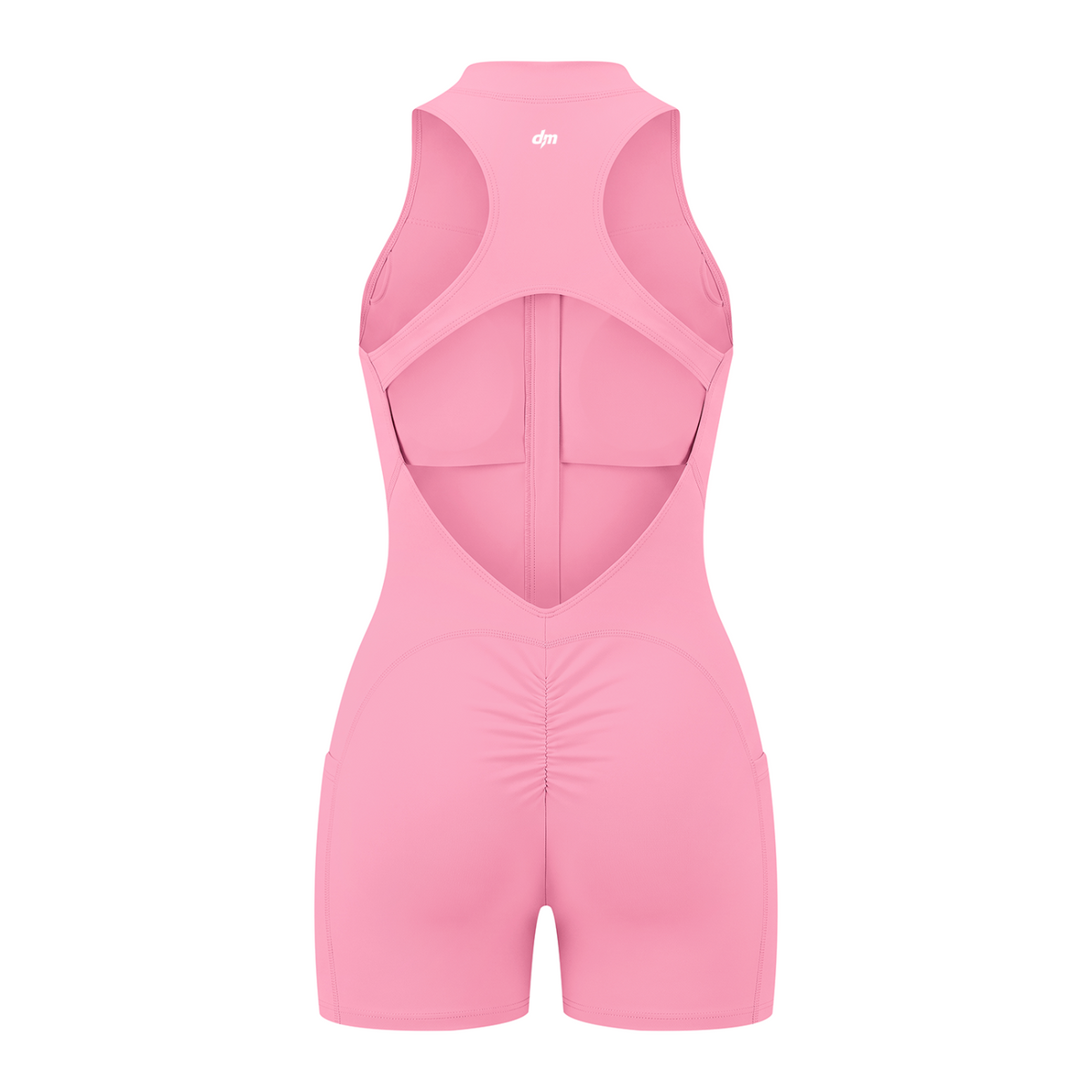 Black Dashoumode Women's Quarter-Zip Yoga Romper