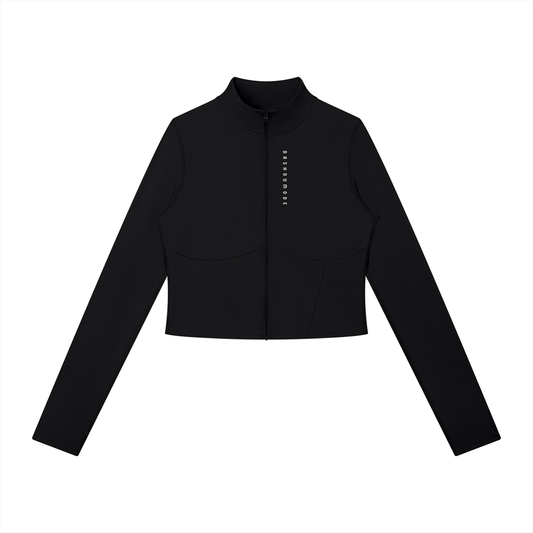 Black Dashoumode Women's Full-Zip Sports Jacket