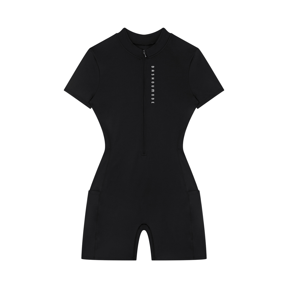 Women's Quarter-Zip Short Sleeve Romper
