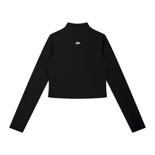 Black Dashoumode Women's Full-Zip Sports Jacket