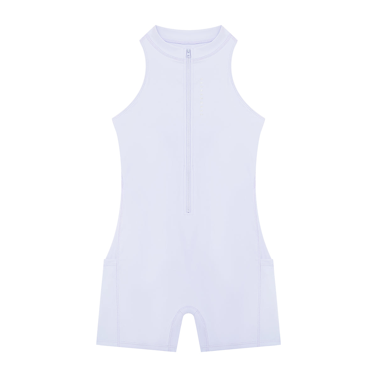Black Dashoumode Women's Quarter-Zip Yoga Romper
