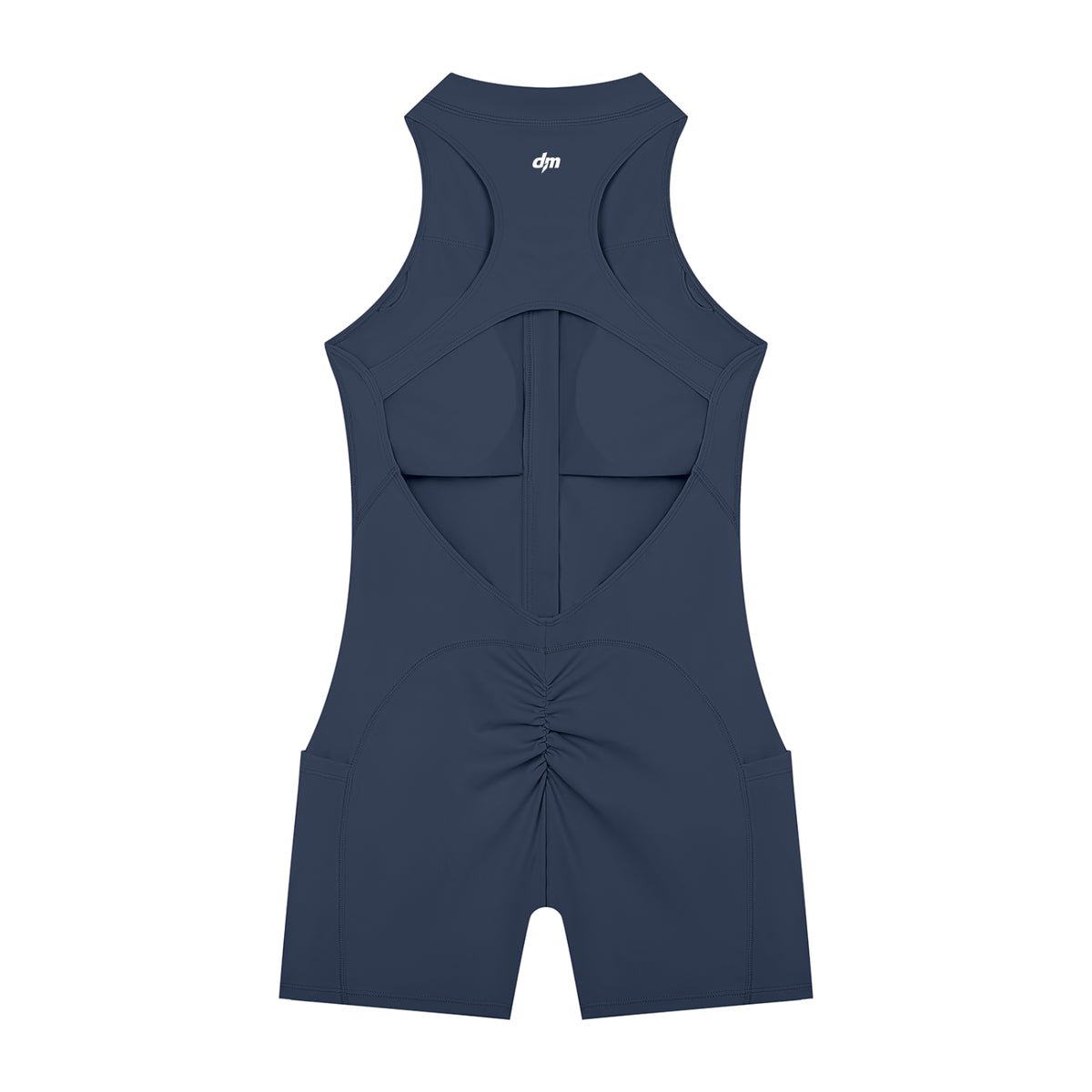 Black Dashoumode Women's Quarter-Zip Yoga Romper