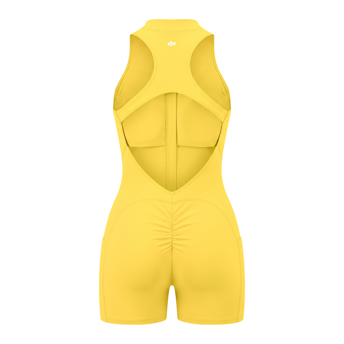 Black Dashoumode Women's Quarter-Zip Yoga Romper
