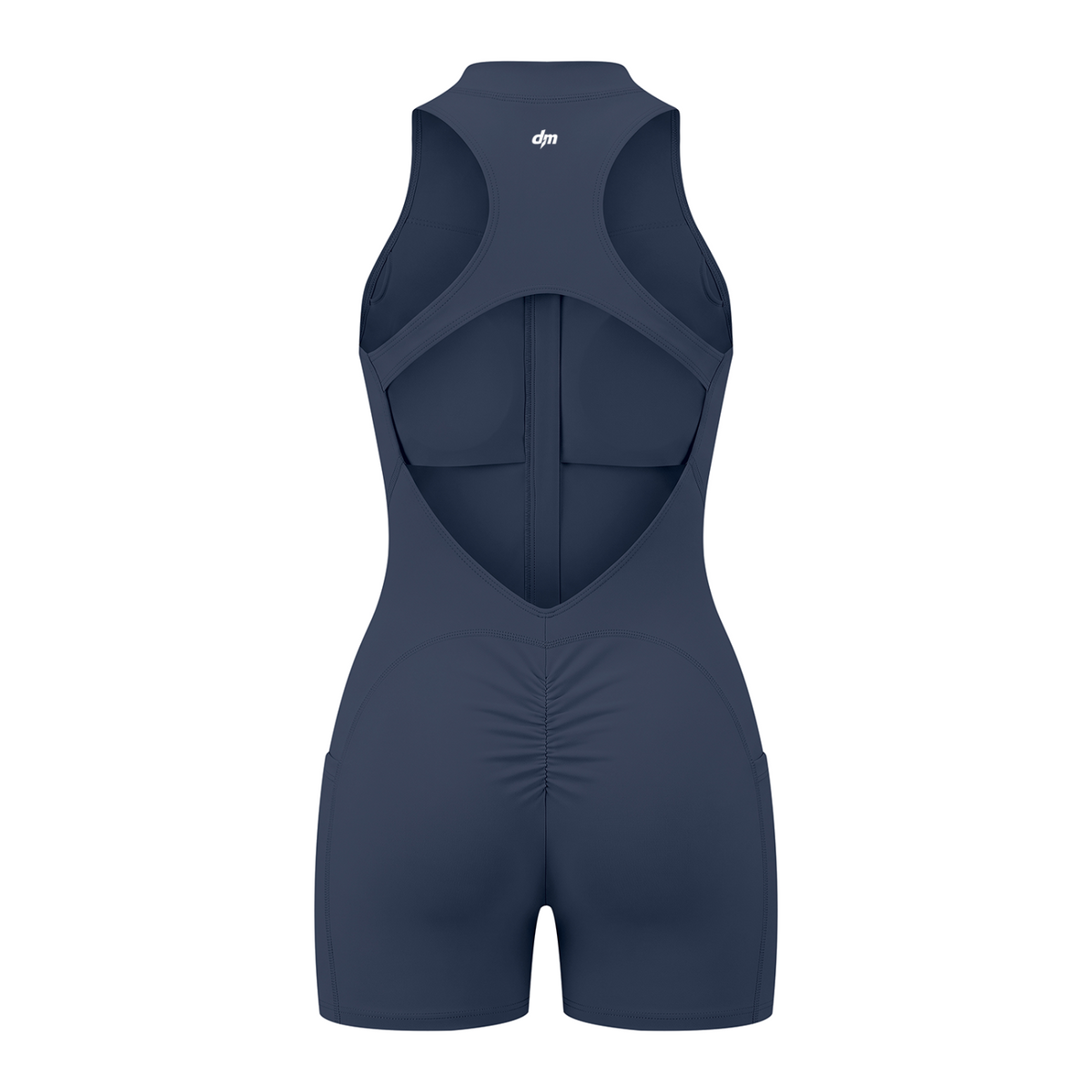 Black Dashoumode Women's Quarter-Zip Yoga Romper